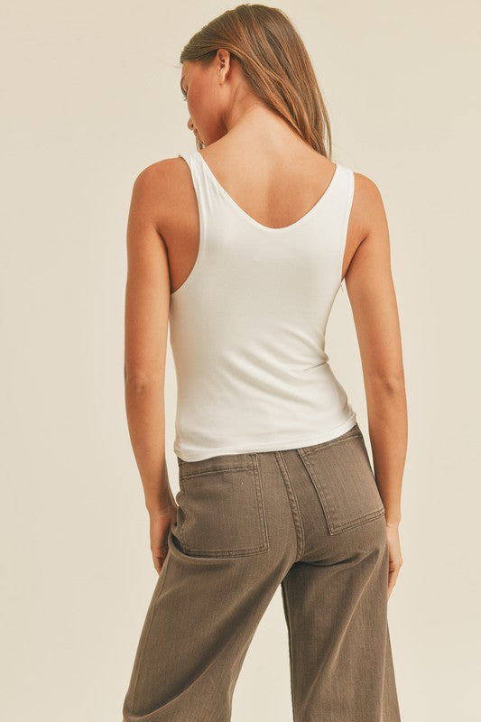 Double Layer V-Neck Tank