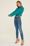 Mock Neck Crop Sweater