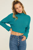 Mock Neck Crop Sweater