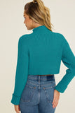 Mock Neck Crop Sweater