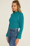 Mock Neck Crop Sweater