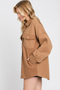 Oversized Cotton Blend Jacket