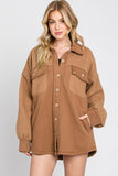 Oversized Cotton Blend Jacket