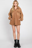 Oversized Cotton Blend Jacket