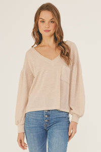 V-Neck Split Top