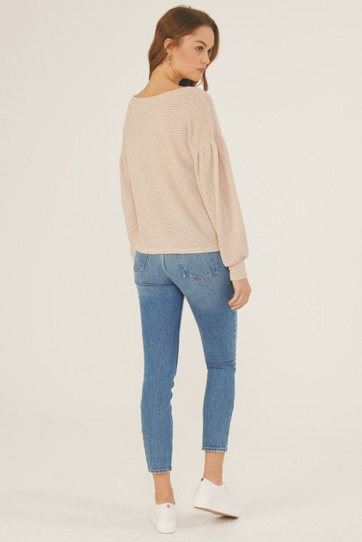 V-Neck Split Top