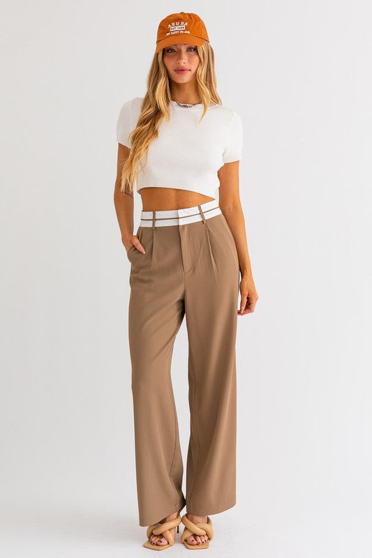 Waist Band Detailed Pants