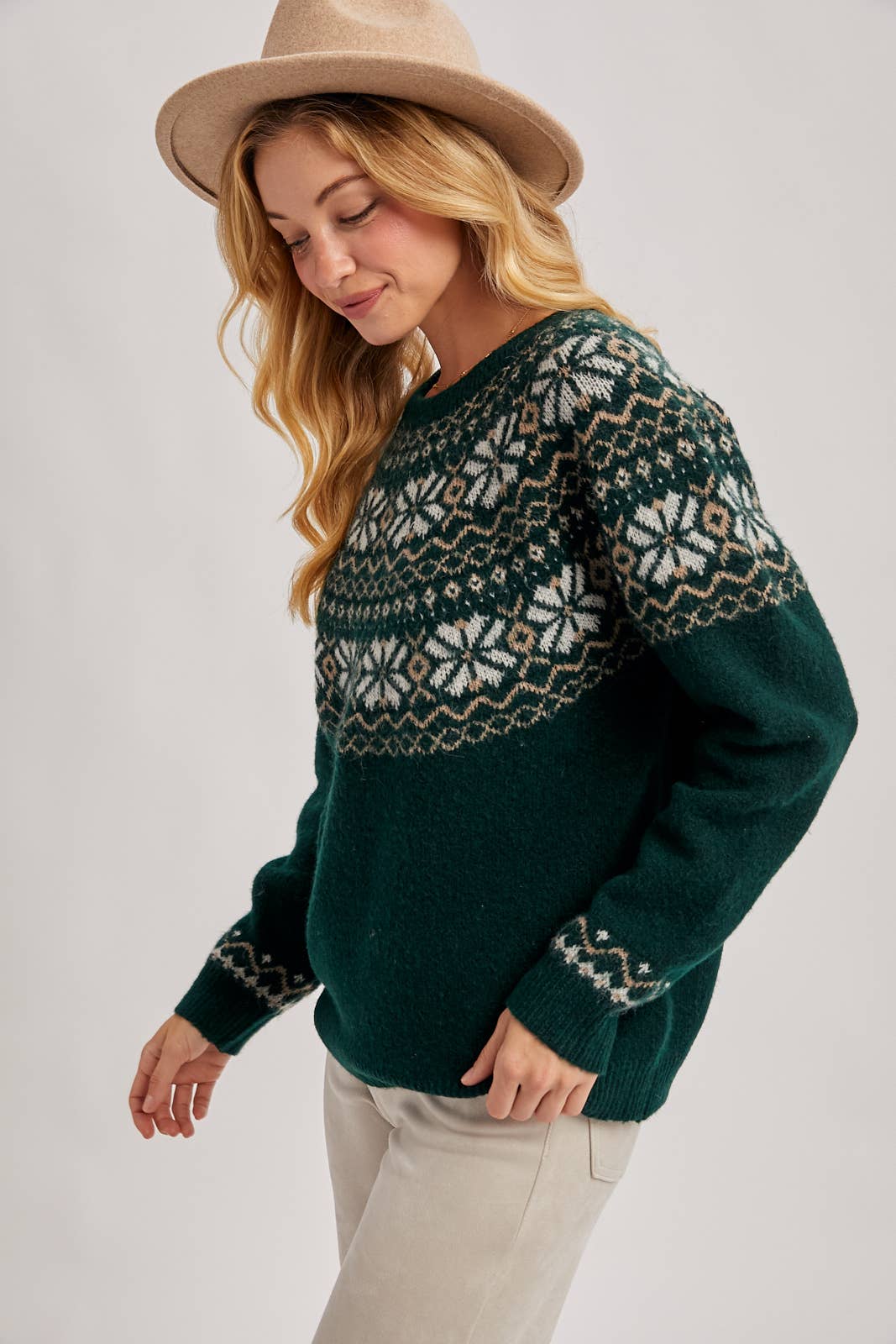 HOLIDAY FAIR ISLE KNIT SWEATER
