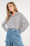 Diagonal Print Blouse