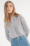 Diagonal Print Blouse