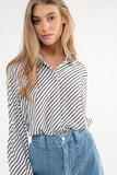 Diagonal Print Blouse