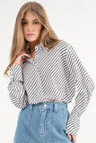 Diagonal Print Blouse