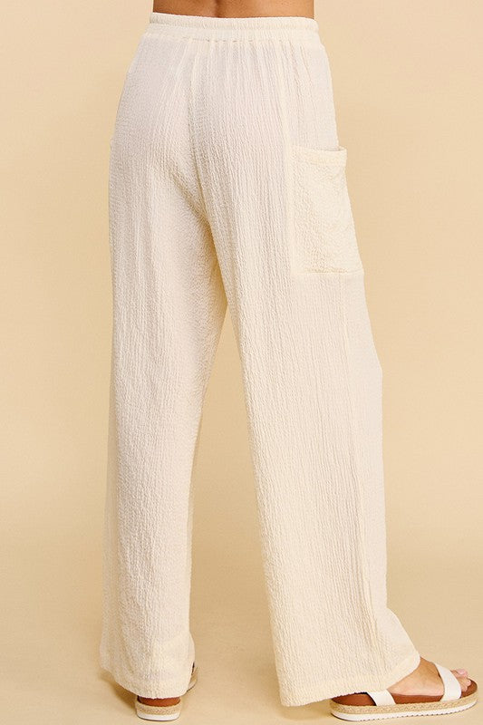 Drawstring Seersucker Lounge Separates