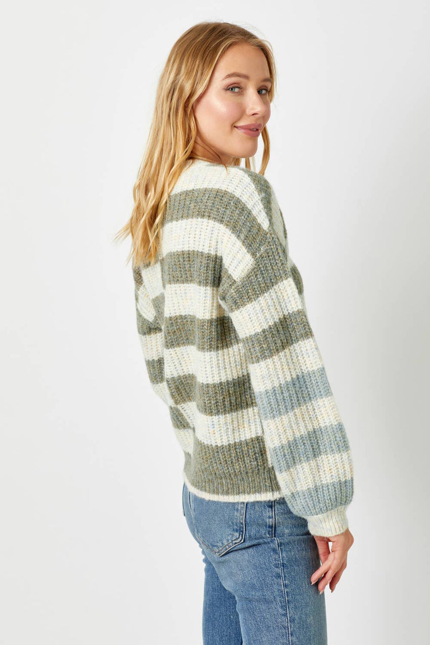 Multi Stripe Sweater Top