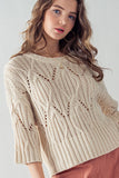 Crochet Crew Neck Sweater