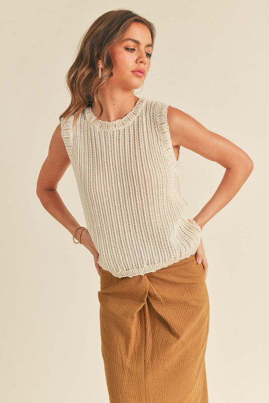 Sleeveless Knitted Top