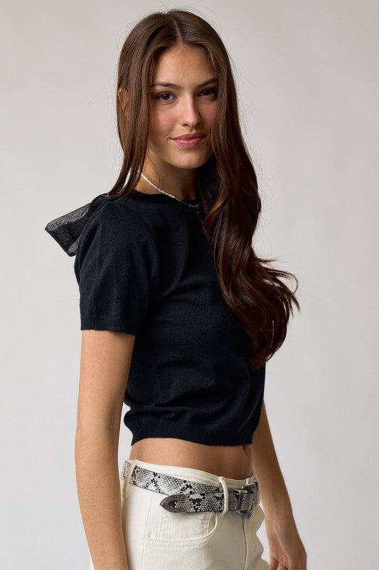 Back Tie Sweater Top