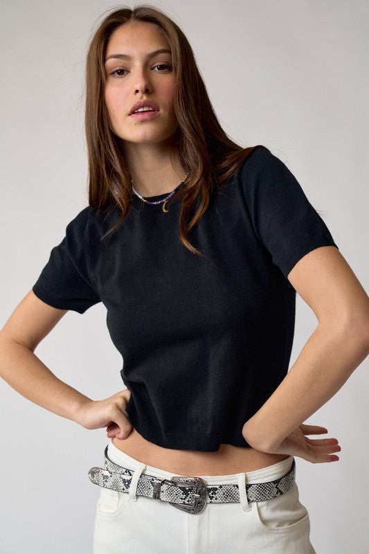 Back Tie Sweater Top