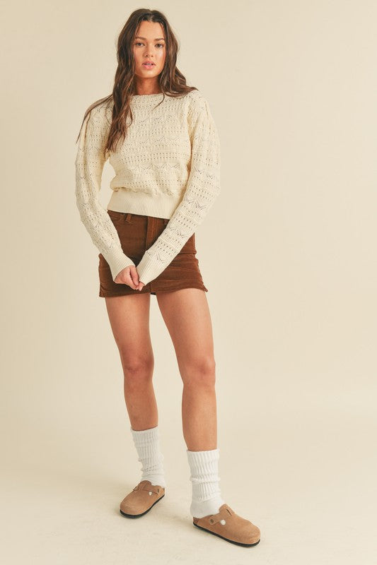 Knit Pointelle Sweater