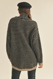Striped Turtleneck Sweater