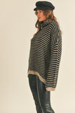 Striped Turtleneck Sweater