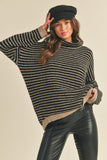 Striped Turtleneck Sweater