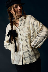 Plaid Print Button Shirt