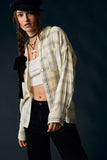 Plaid Print Button Shirt