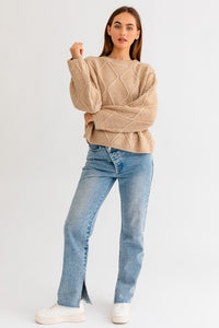 Crochet Effect Sweater Top