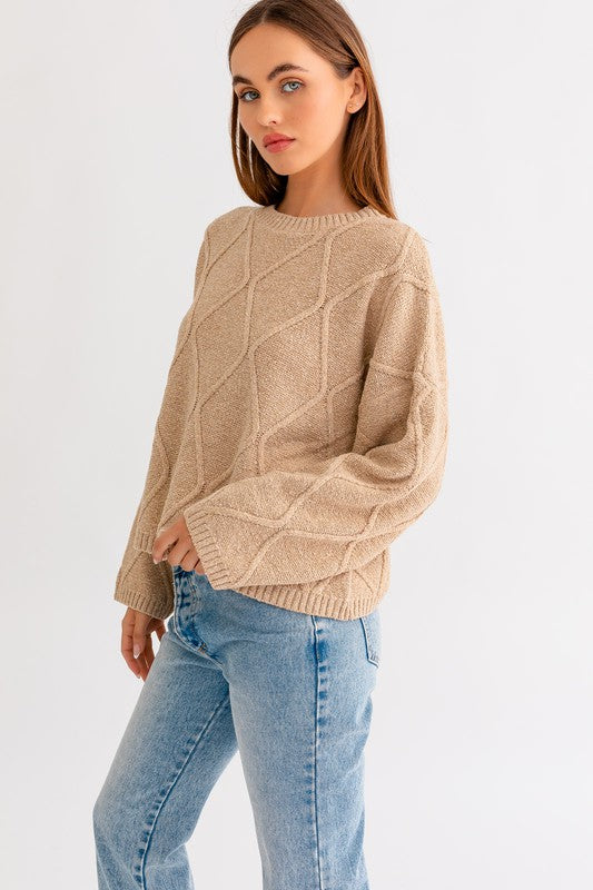 Crochet Effect Sweater Top