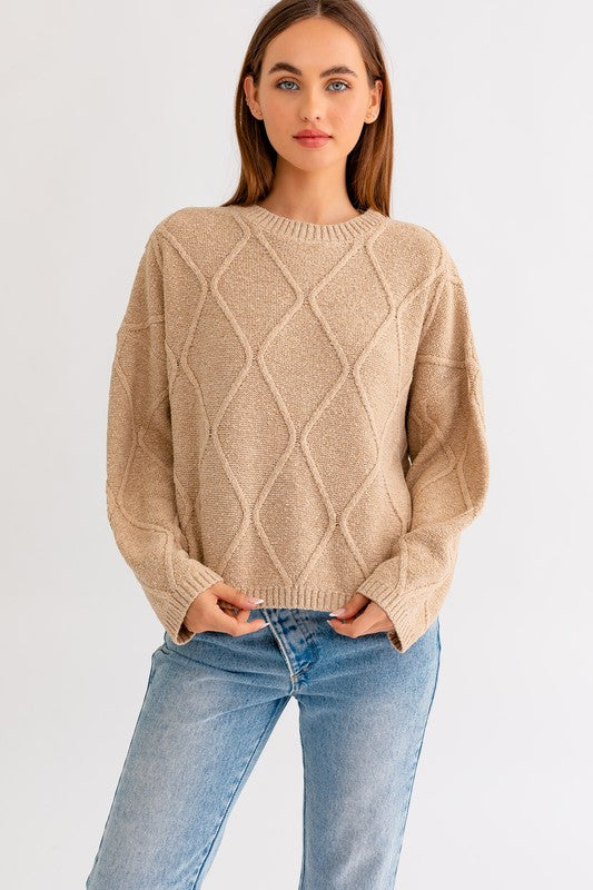 Crochet Effect Sweater Top