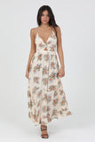 V-Neck Maxi Floral Dress