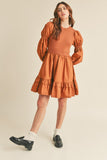 Knit and Woven Mixed Mini Dress