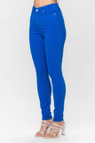 High Waist Tummy Control Cobalt Skinny Jeans