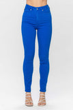 High Waist Tummy Control Cobalt Skinny Jeans