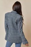 Plaid Double Button Blazer