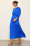 Long Split Neck Maxi Dress