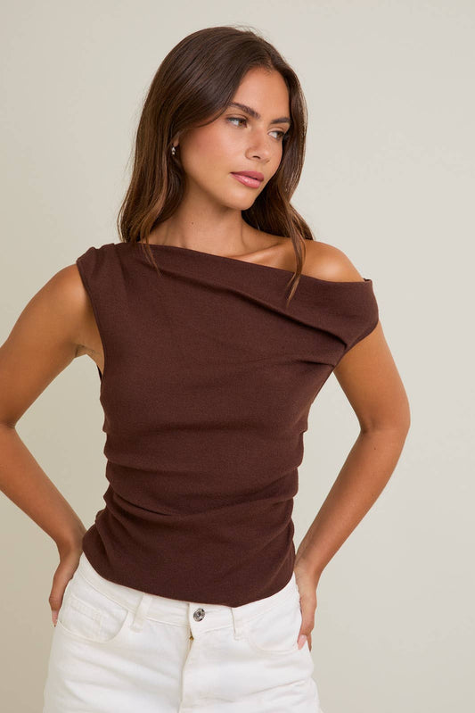 Off Shoulder Sweater Top