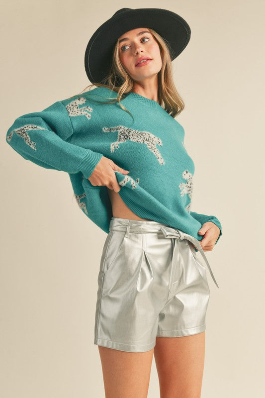 Leopard Knit Sweater