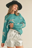 Leopard Knit Sweater