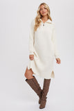 Quarter Zip Sweater Dress