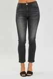 Mid Rise Side Slit Ankle Jeans