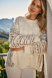Plaid Printed Detail Back Oversized Sweater