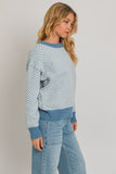 Round Neck Herringbone Sweater