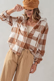Gingham Flannel Hooded Shirt