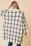 Long Grid Cardigan