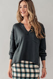 Exposed Seam Distressed Top