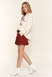 Falalalala Letter Embroidery Holiday Sweater