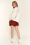 Falalalala Letter Embroidery Holiday Sweater