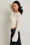 Long Sleeve Asymmetrical Hem Sweater